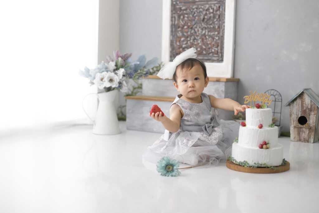 バースデーフォト・お誕生日写真_広陵町・香芝市・上牧町_フォトスタジオワタナベ(渡辺写真館)_スマッシュケーキ